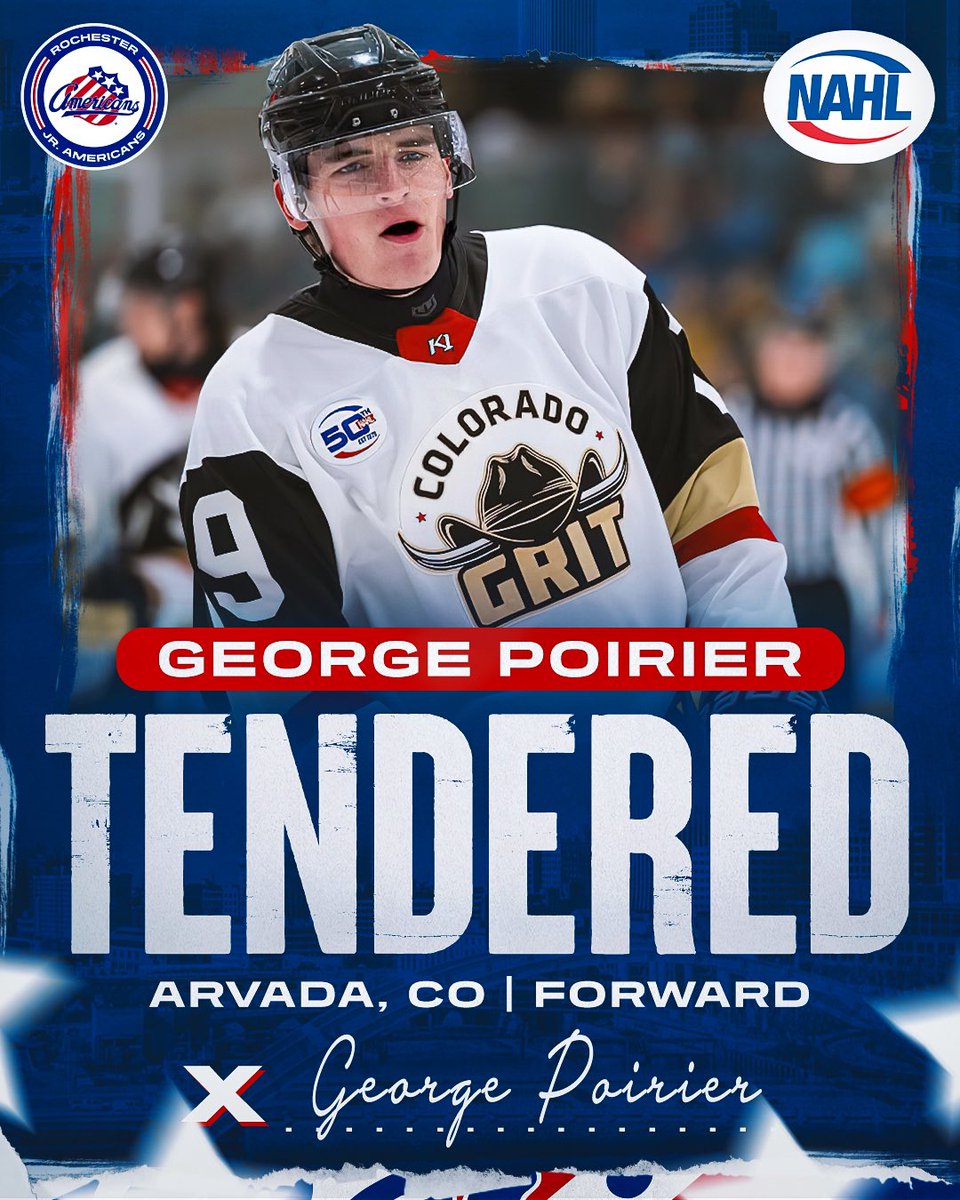 #BREAKING: The Jr. Amerks sign former Colorado Grit forward George Poirier!

Poirier led all Grit skaters with 24 goals and 43 points. The Colorado native recently committed to Brown University for NCAA Division I hockey.

Welcome George and let’s get to work! #LetsGetRowdy