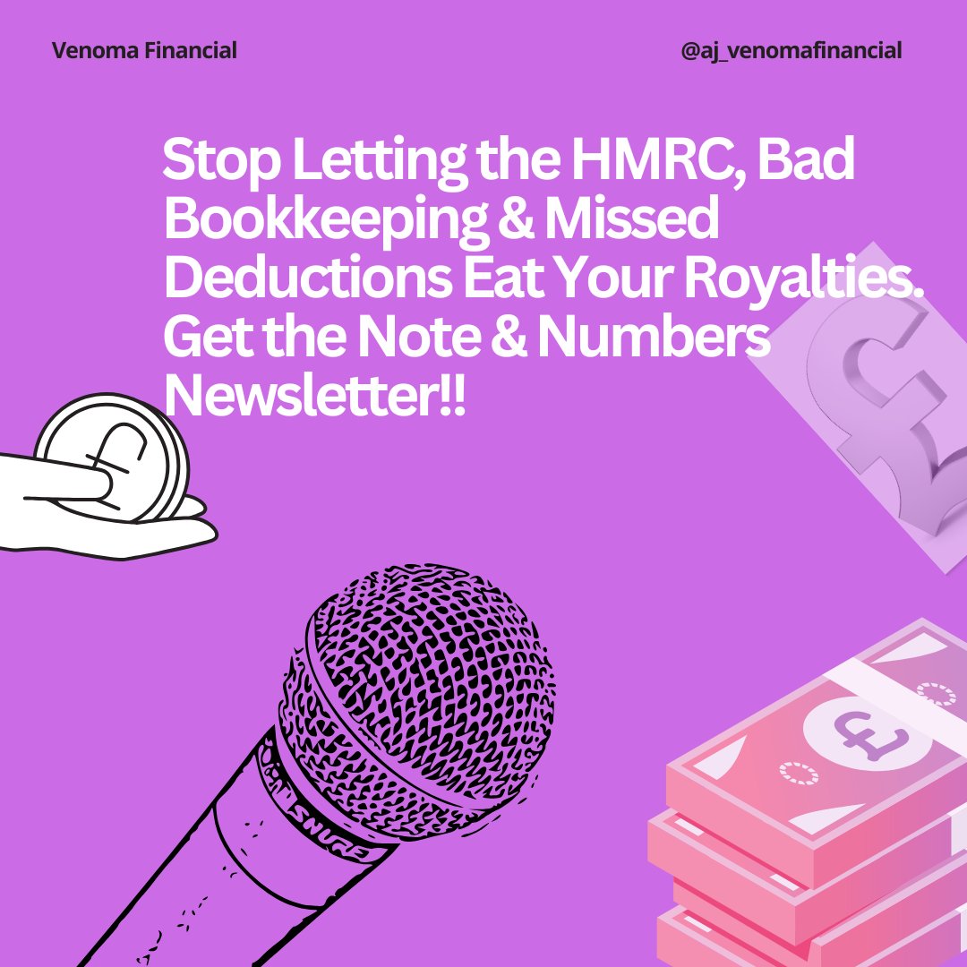 Songwriters &amp; producers: want to keep more of what you earn?

Get royalty hacks, tax tips &amp; money moves in your inbox 🎧

Sign up for the Note &amp; Numbers newsletter — made for creatives who want clarity, not confusion.

📥 Join now, link in bio.