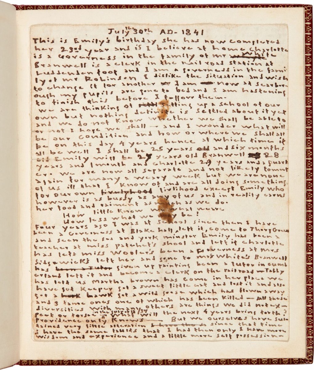 emily and anne brontë’s diary papers (1841)