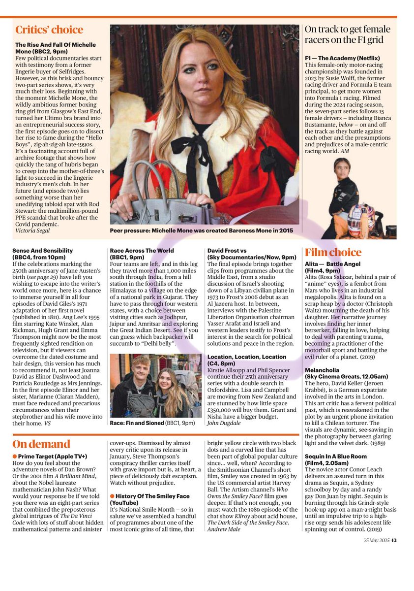 Super proud to be pick of the day in Sunday Times Culture section ⁩  #DavidFrostVsTheMiddleEast airs 9pm Wednesday on #SkyTV⁩ and is on demand already on <a href="/NOW/">NOW</a> alongside all⁦⁦ episodes of this amazing series ⁦<a href="/WilfredFrost/">Wilfred Frost</a>⁩ ⁦