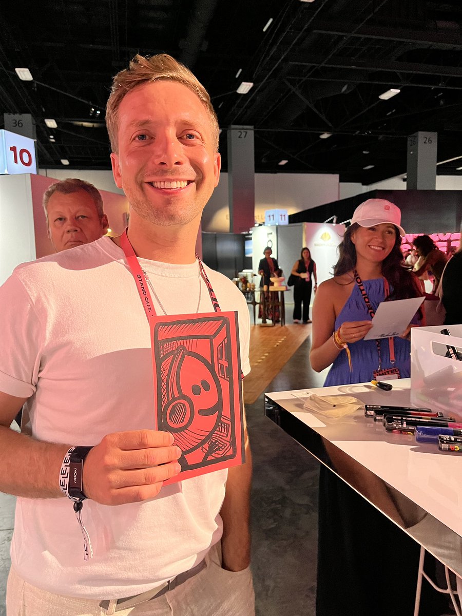 The Mfer was scooped up
By one of the reps from Nobu hotels at my installation for the contemporary travel industry. Fancy Mfers