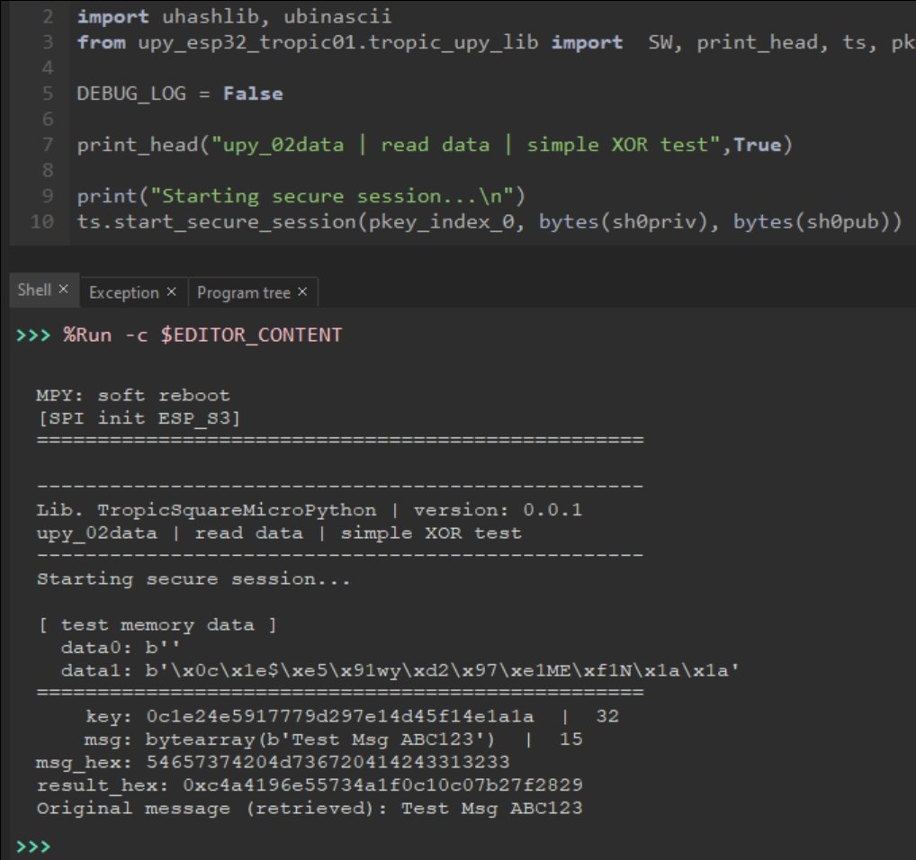 <a href="/tropicsquare/">Tropic Square 🌴🔲</a> We're testing the TROPIC01 secure element with an ESP32-S3 in MicroPython — everything works perfectly. Even runs on battery! We're already brainstorming projects where it fits...
#TROPIC01 #ESP32 #MicroPython #SecureElement #IoT #CryptoHardware #EmbeddedSecurity
<a href="/tropicsquare/">Tropic Square 🌴🔲</a>