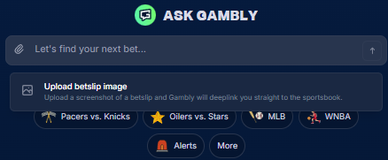Stop wasting time retyping group chat bets.

 📸 Upload the screenshot
 ⚡ Get the direct bet link
 🎯 Place it instantly

We makes it that easy