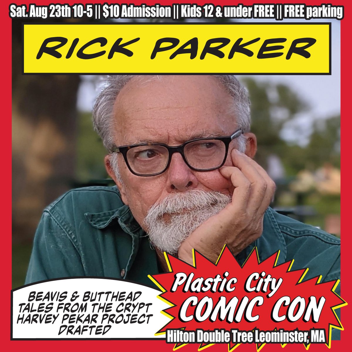 The writer of the Marvel Beavis &amp; Butthead comics Rick Parker will be joining us at <a href="/PlasticCityCon/">PlasticCityComicCon $10 Admission // 08/23/25</a> this year!! Admission will be staying firmly at $10! Bring the family down to our show!