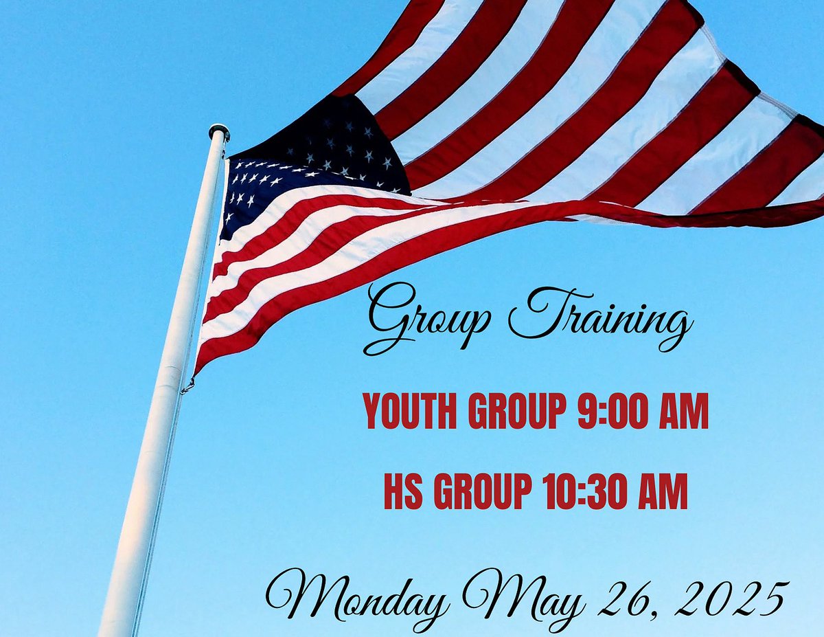 MEMORIAL DAY GROUP TRAINING 

Signup at 🔗 in bio!!!

📅 MONDAY MAY 26, 2025
📍 D1 TRAINING SAN ANTONIO 

🏈 Youth Group 
⏰ 9:00am - 10:15am

🏈 HS/College Group
⏰ 10:30am - 12:00pm 

#football #training #quarterback #footwork #relax #ripit #sanantonio #d1training #d1sport