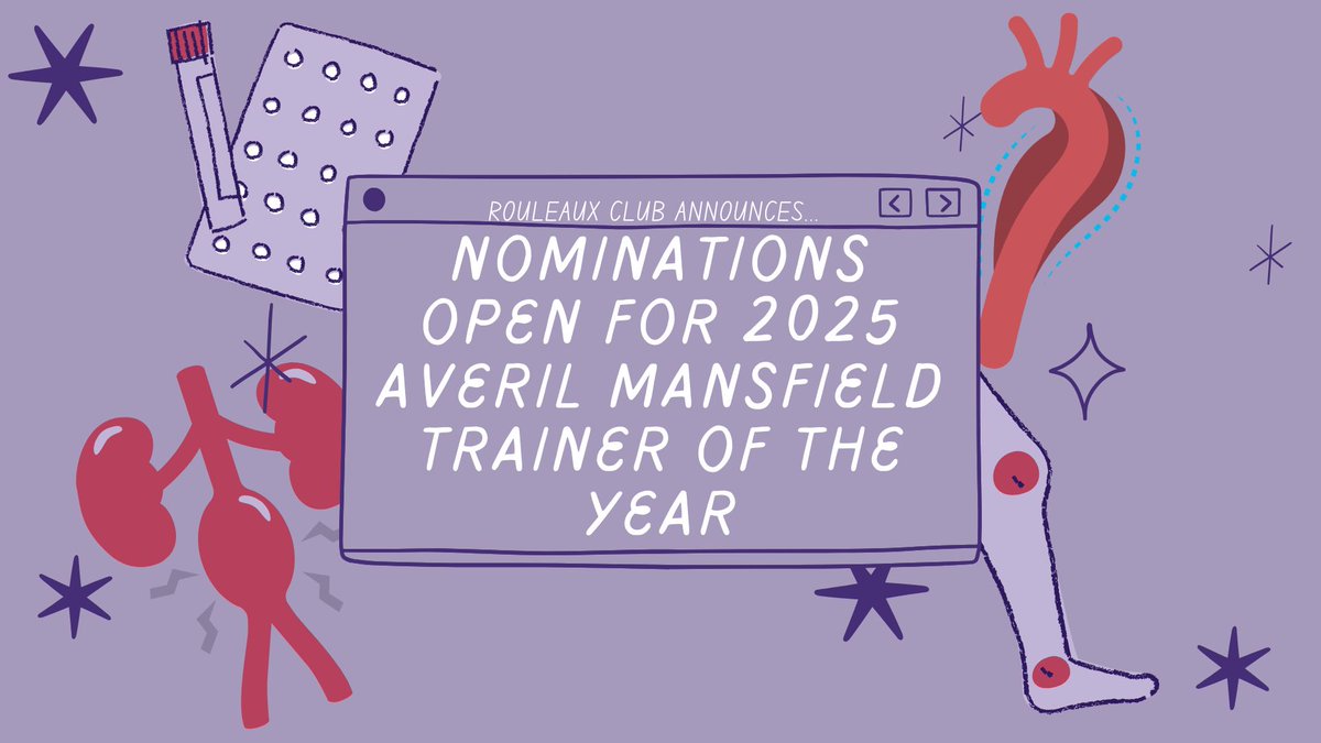 🏆 Nominations are now OPEN for the Averil Mansfield Award – Vascular Trainer of the Year 2025!
Know an inspiring trainer who goes above and beyond? Nominate them now 👇
🔗 surveymonkey.com/r/TrainerofYear
