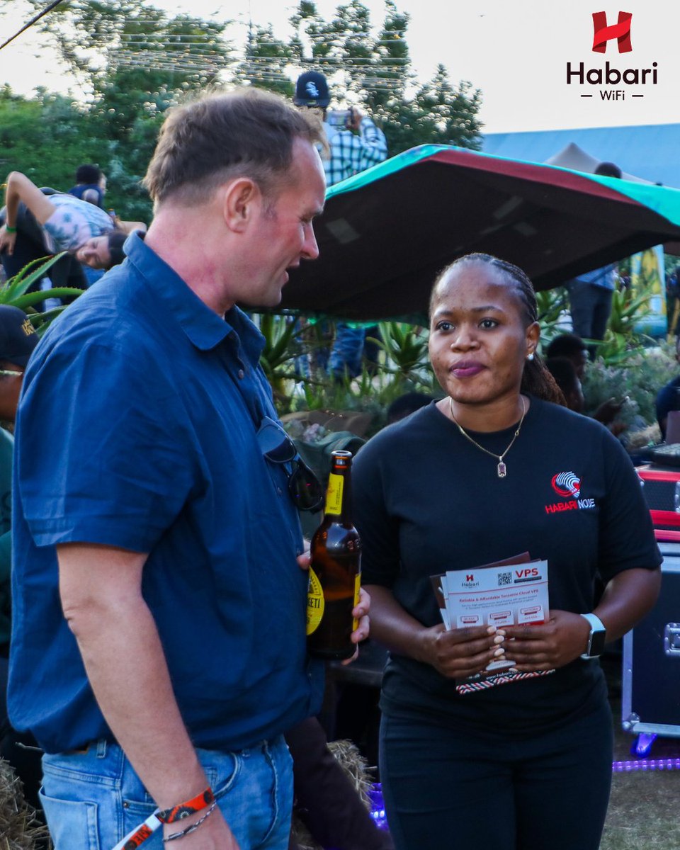 HabariNode's tweet photo. The @HabariNode team is still on the ground answering questions, sharing insights, and making sure festival-goers enjoy every bit of their #Free Internet experience. Great vibes and great info, all weekend long! #BoogieWithHabariWiFi #BoogieInTheBushFestival2025 #ArushaTanzania https://t.co/WXE02sTgUP