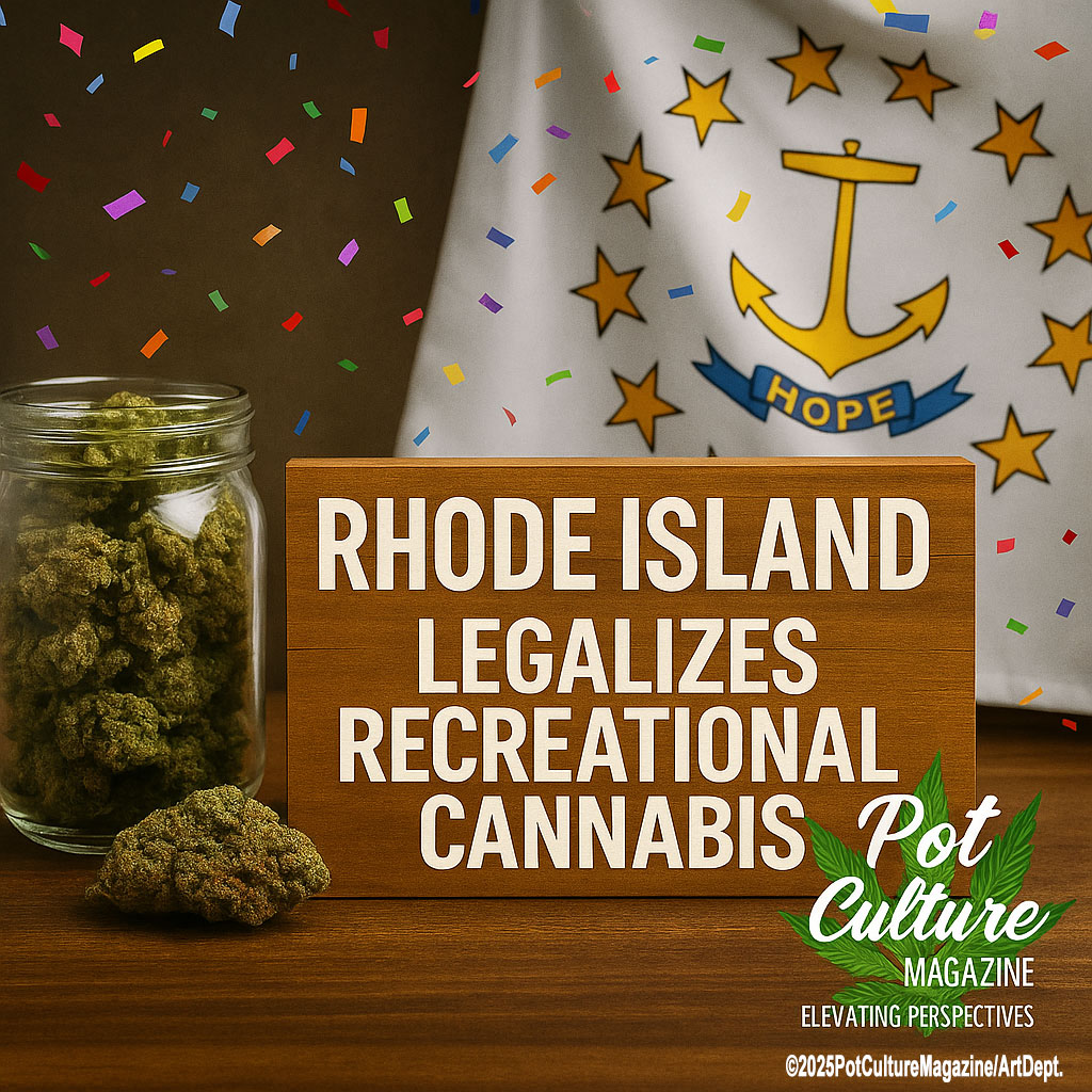 PotCultureMag's tweet photo. 🌿 #HighStory: May 25, 2022—Rhode Island becomes the 19th U.S. state to legalize recreational cannabis, marking a significant step in the nationwide movement toward legalization.
#PotCultureMagazine #CannabisHistory #420Community #Cannabis #WeedLife #CannabisCulture #StonerFam https://t.co/upHYgJTtx6