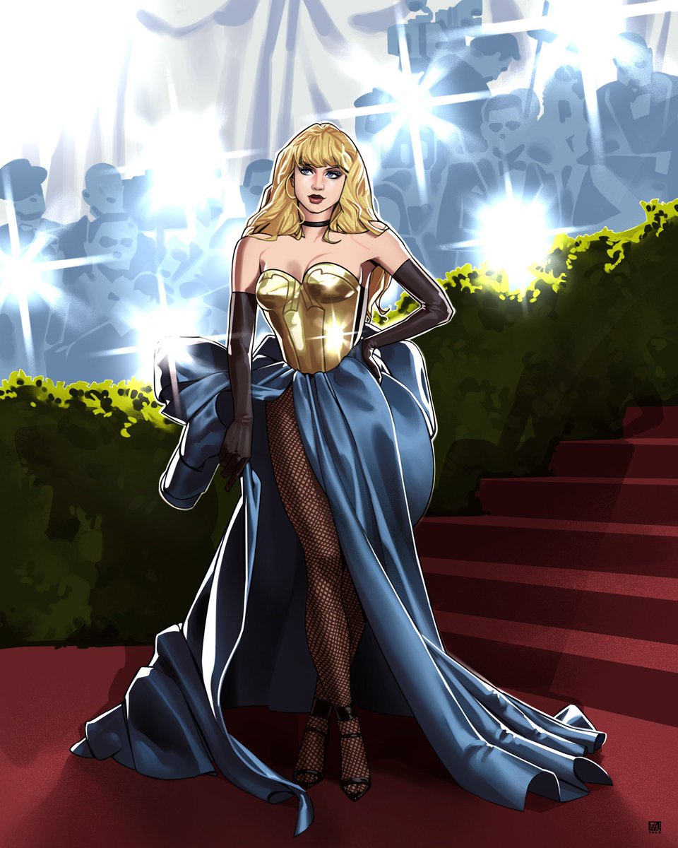 prettybirdll's tweet photo. The first Monday in May. Black Canary (Dinah Laurel Lance) arrives at the 2025 Met Gala 💐 

Art by @daxramires #BlackCanary #DinahLance #DCComics https://t.co/xoNkUWUnm5