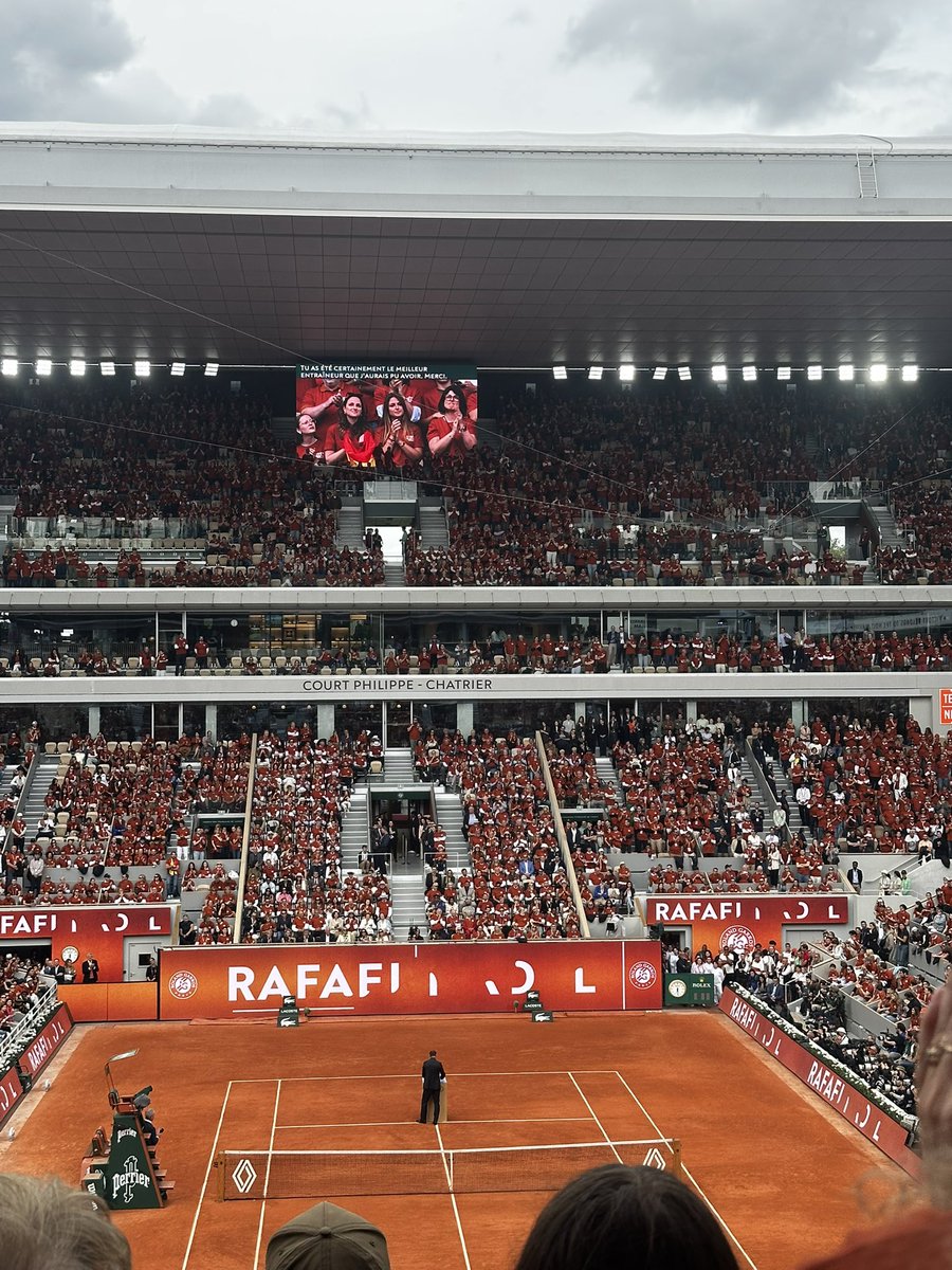 Nadal crying while talking about his uncle Toni. 

“Toni. You are the reason why I’m here. You made me suffer. You made me smile. It was all worth it.”