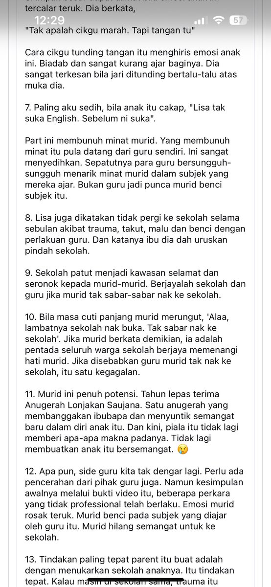 zulazri03's tweet photo. Kronologi peristiwa kes adik lisa kene marah public dengan cikgu

Please la. Orang macam ni tak layak dah jadi cikgu. Kesabaran lansung tak da

Sambung 👇🏼 https://t.co/6GpPUXwj2L