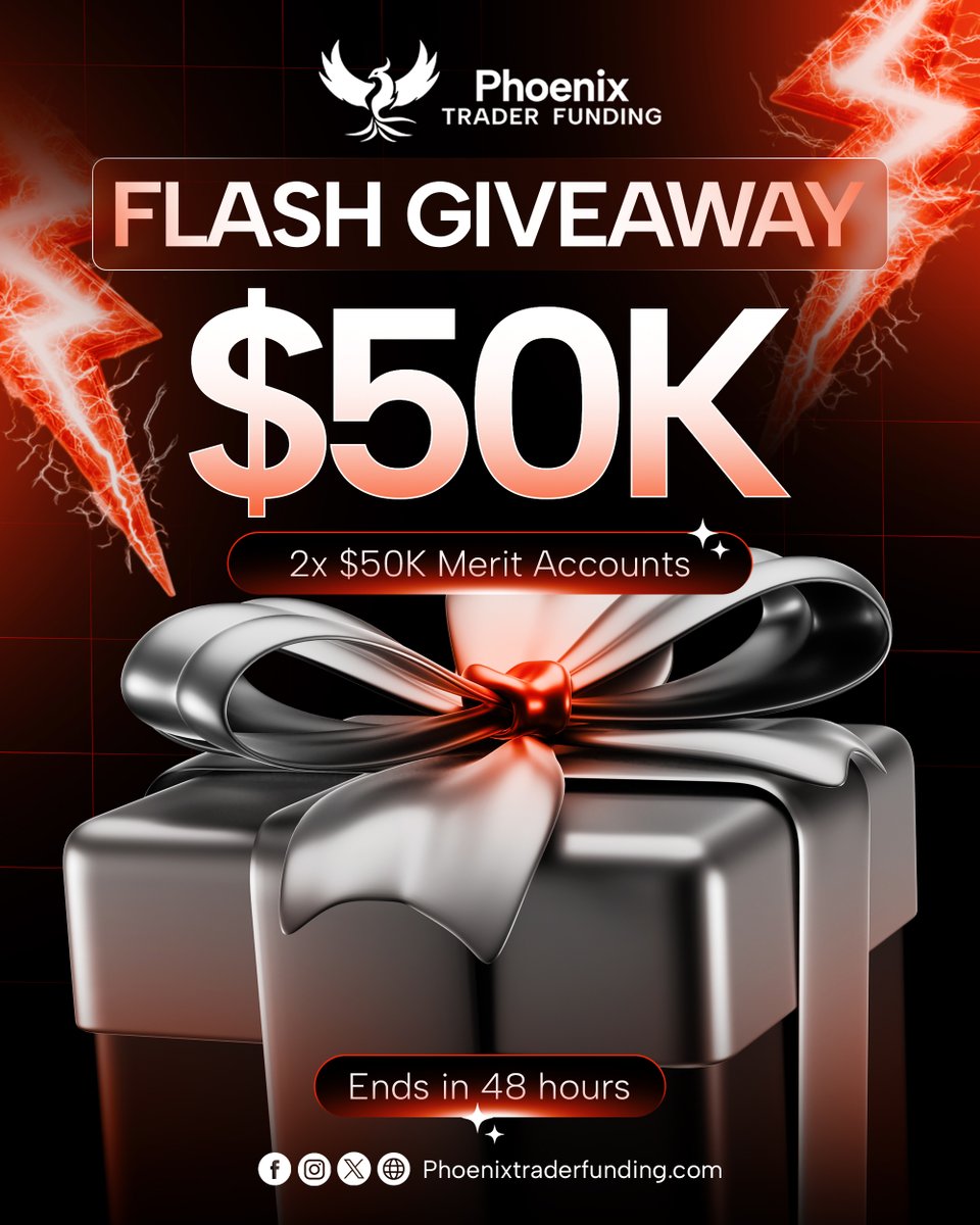 Phoenix Trader Funding (@phoenixfunding) on Twitter photo 🎇 Flash Giveaway ! 🎇
😁Just follow <a href="/phoenixfunding/">Phoenix Trader Funding</a> & <a href="/leongrimm_/">Léon Grimm</a>, like, comment and repost this to get a chance to win 2x$50K Merit Accounts in the next 48 hours! 🎇 Flash Giveaway ! 🎇
😁Just follow <a href="/phoenixfunding/">Phoenix Trader Funding</a> & <a href="/leongrimm_/">Léon Grimm</a>, like, comment and repost this to get a chance to win 2x$50K Merit Accounts in the next 48 hours!