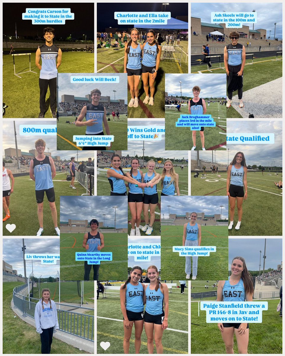 14 athletes and 13 events are off to State!