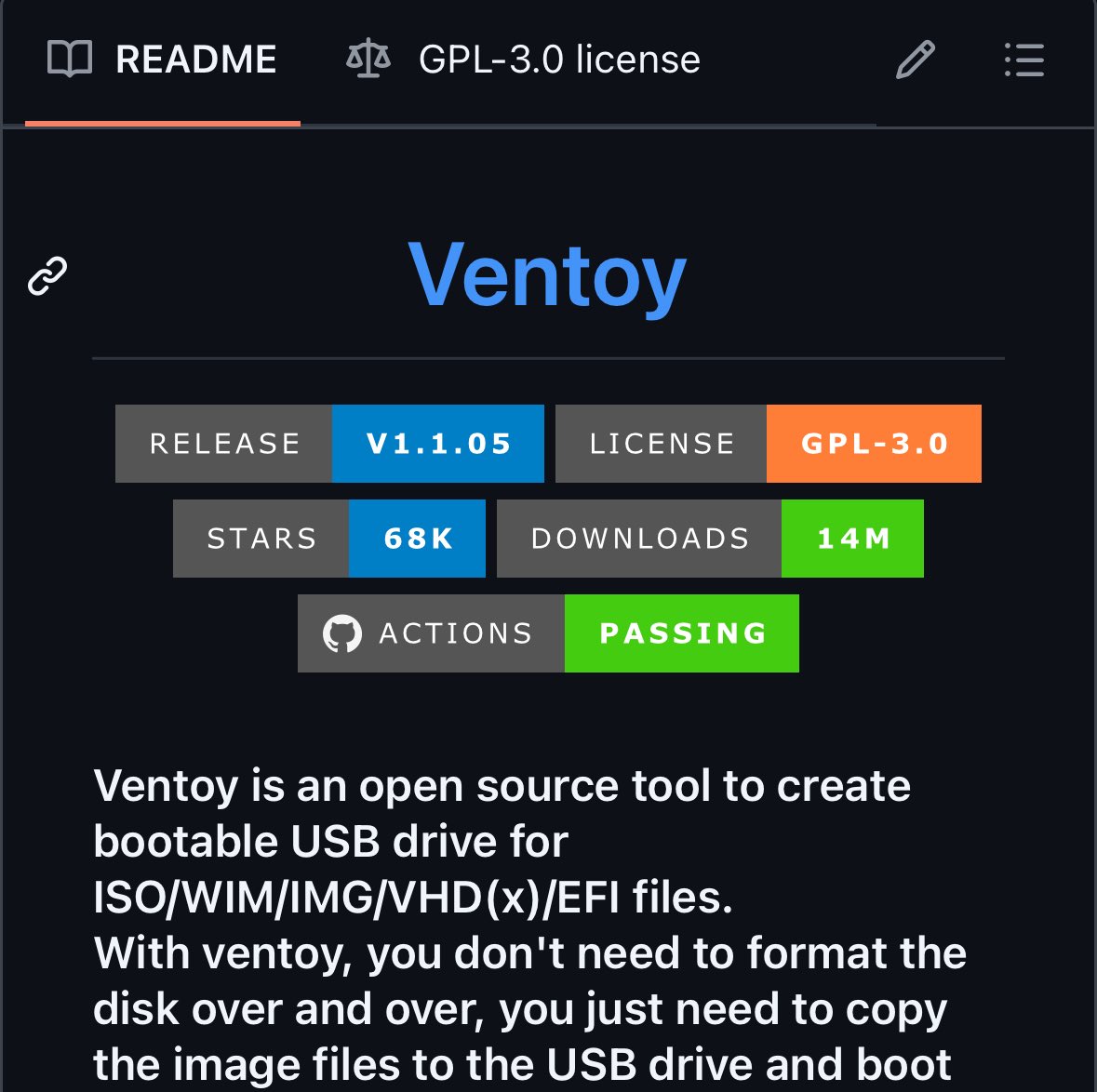 A new bootable USB solution.