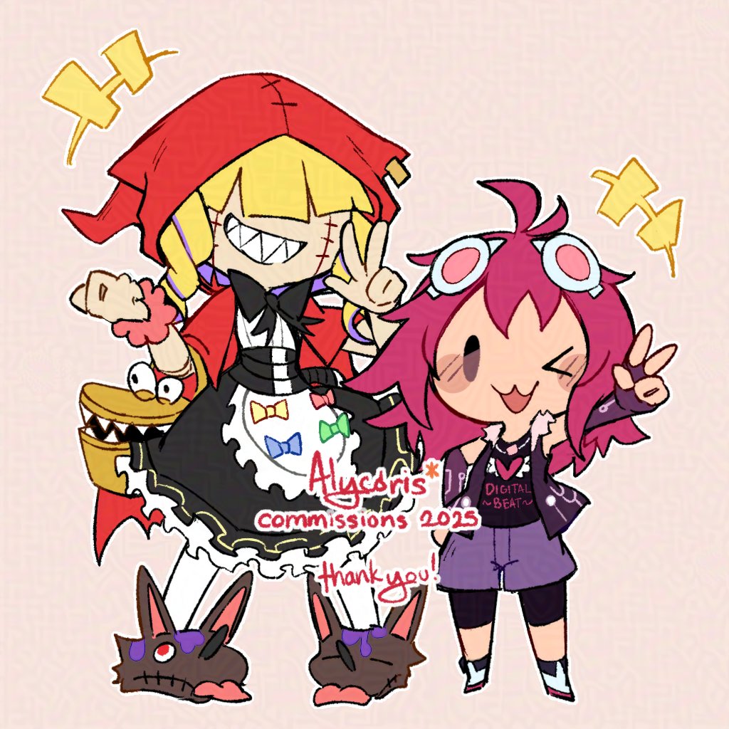 Alycoris's tweet image. Teffi and Chaperomon for @TeffiniWynn ✨