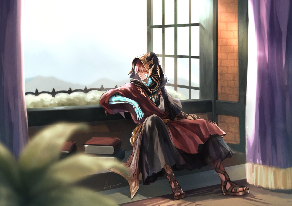 水晶公💎Crystal Exarch　背景入れた