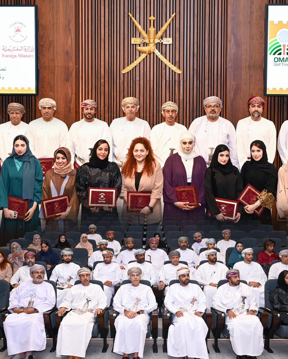 Under the patronage of H.E. Sheikh Khalid Hashil Al-Musalhi, the Ministry of Foreign Affairs hosted an appreciation ceremony honoring key contributors to the "Oman Golf Cup 2." Special recognition was given to our Vice-Chairman Mr. Faiz Mohammad Riaz and  OGA team.