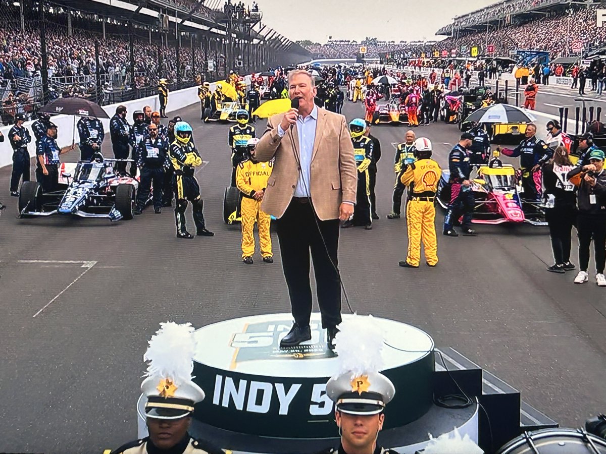 Larry Hawley (@hawleysports) on Twitter photo Back Again To Sing "Back Home Again In Indiana": <a href="/NHLBlackhawks/">Chicago Blackhawks</a> <a href="/Anthem_Singer/">Jim Cornelison</a> Jim Cornelison performs the traditional song before the start of the engines of the 109th #Indy500 at <a href="/IMS/">Indianapolis Motor Speedway</a>.
.
It's his ninth-straight year performing the song at the "Greatest Spectacle in Racing." Back Again To Sing "Back Home Again In Indiana": <a href="/NHLBlackhawks/">Chicago Blackhawks</a> <a href="/Anthem_Singer/">Jim Cornelison</a> Jim Cornelison performs the traditional song before the start of the engines of the 109th #Indy500 at <a href="/IMS/">Indianapolis Motor Speedway</a>.
.
It's his ninth-straight year performing the song at the "Greatest Spectacle in Racing."