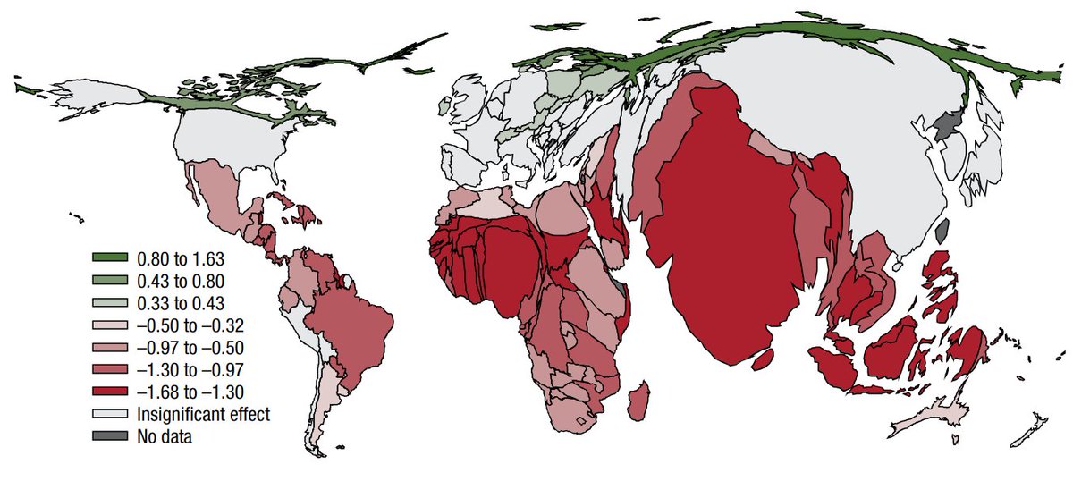 VoxDev (@vox_dev) on Twitter photo What impact does a one degree increase in temperature have on GDP per capita?
What does this mean for the world's poorest?
Read our #VoxDevLit on Climate Adaptation to learn more: voxdev.org/voxdevlit/clim… What impact does a one degree increase in temperature have on GDP per capita?
What does this mean for the world's poorest?
Read our #VoxDevLit on Climate Adaptation to learn more: voxdev.org/voxdevlit/clim…