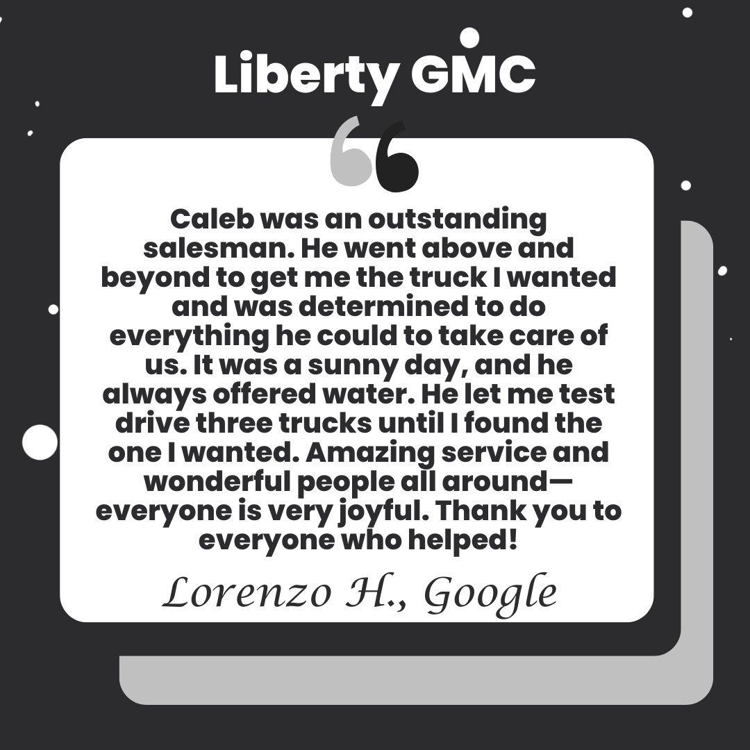 Caleb sounds like a true superstar! 🌟 Going the extra mile (and offering water on a sunny day!) makes all the difference. Test driving three trucks to find the perfect fit shows incredible patience and dedication. Huge congrats on finding your perfect truck, Lorenzo! 🎉