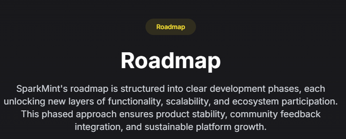 SparkMint_'s tweet photo. 🌍 Phase 4 – Decentralization &amp; Scale

🌉 Multi-chain support rolls out
🗳️ Full DAO via $SPARK staking
💸 Revenue share for creators &amp; stakers
🧬 Advanced AI prompt interface
💰 SparkMint Grants for aligned builders

One protocol. Infinite dApps. 
#SparkMint #AIxDeFi https://t.co/p422twzxE7