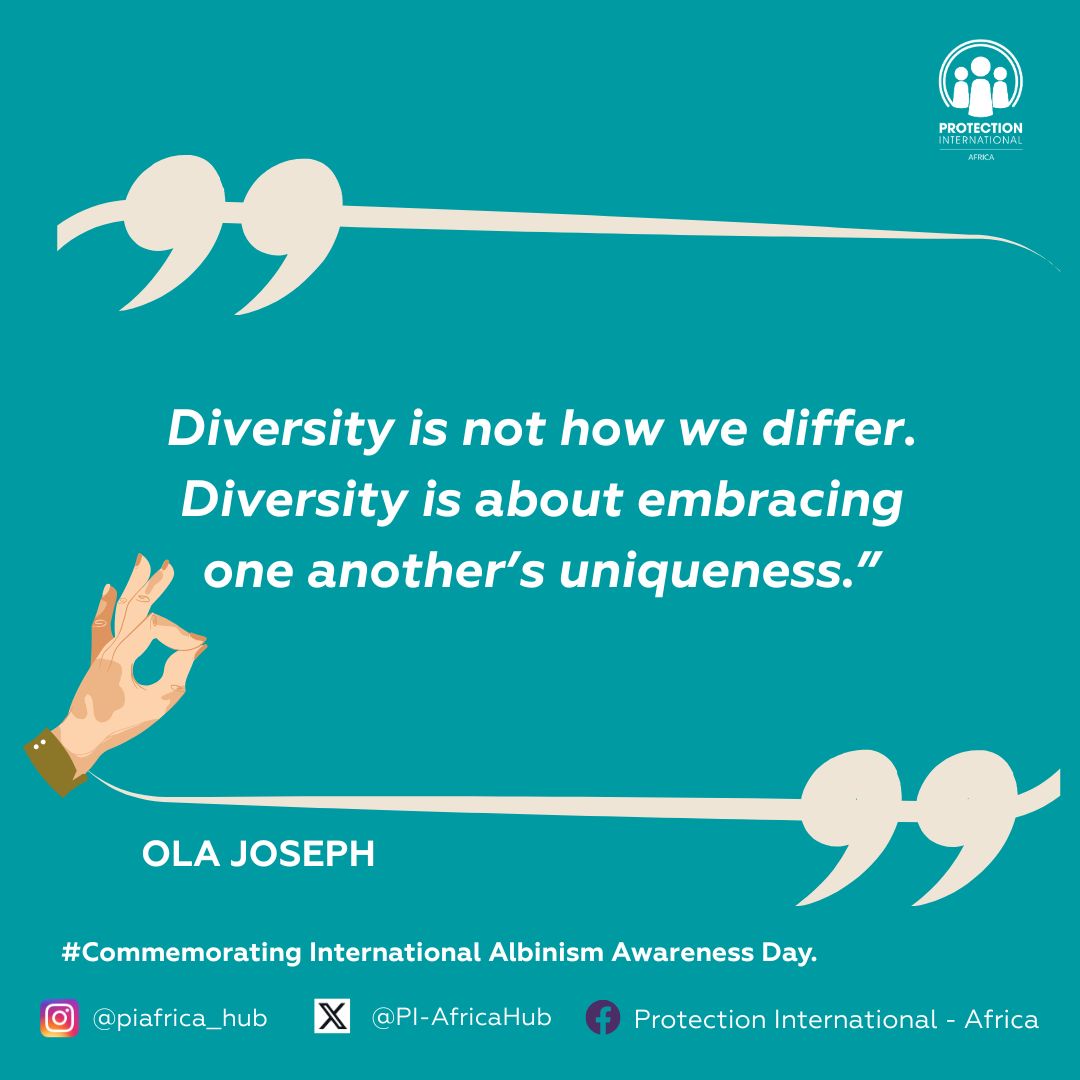 “Diversity is not how we differ. Diversity is about embracing one another’s uniqueness.” OLA JOSEPH
#iaad2025 #sunscreenisadrug #albinism #quoteofday #HumanRights