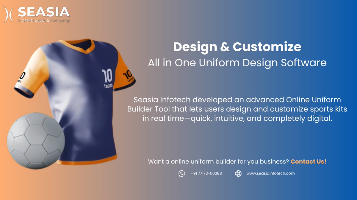 LizaKosh4's tweet photo. Designing uniforms just got smarter!🧢👕
Seasia developed a powerful Online Uniform Builder Tool—making it easy to design & customize uniforms in one place.
For more details🔗: https://t.co/4tbPAaHDBP
#CustomSoftware #UniformBuilder #SportsTech #DigitalSolutions #TechInnovation https://t.co/d3yzD9Goc5