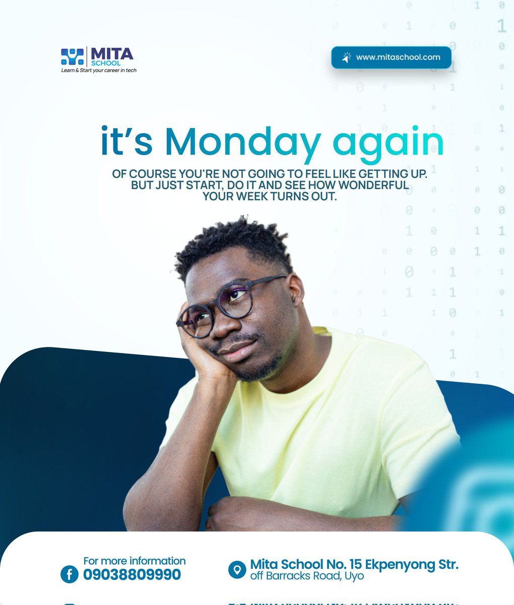 MitaSchool's tweet image. New week, new beginnings! Let&apos;s crush our goals and make this week count! 🔥🤞🧑‍💻

#MondayMotivation #Mitaschool