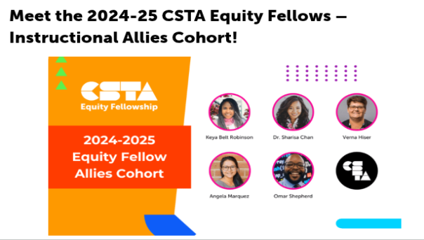MissUCLA's tweet image. ✊🏽 I’m volunteering with purpose, passion, and pride at #CSTA2025Rocks!
📅 Thursday, July 10 | 3:30–5:00 PM
📍 Breakout J | CSTA Equity Fellowship Yearly Meeting
Let’s elevate equity, empower educators, and expand CS for all! 💻🌍#EquityInCS #CSTAFellows #CodeForChange #CSTARocks