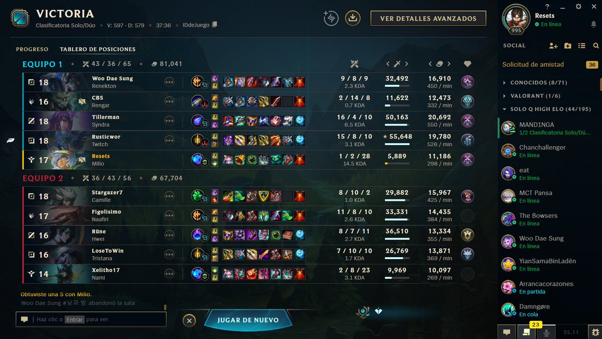 AMIGO, que estres de game, este rengar ni lo intentaba y no apretaba la R, y se moria a puro fakecheck xD, todos podemos tener malos games, pero directamente se puso a trollear y ni demostraba el querer ganar, su buen report y a seguir😎