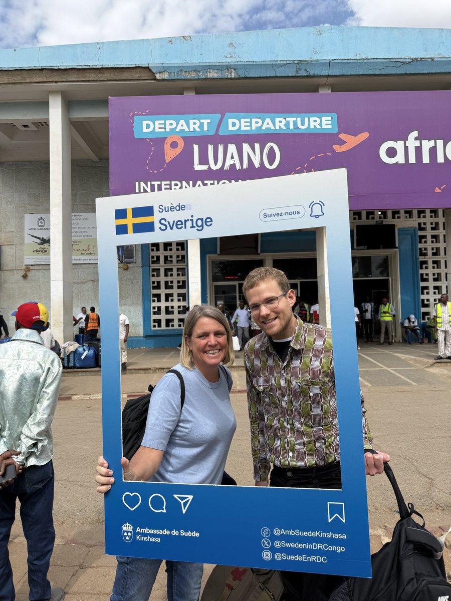 Sweden in DR Congo (@swedenindrcongo) on Twitter photo Les collègues de l’Ambassade🇸🇪 sont arrivés à Lubumbashi pour la #SemaineMinière2025
Une occasion importante de poursuivre le développement des partenariats entre la Suède et la RDC 🇨🇩
Fiers d’accueillir <a href="/BusinessSweden/">Business Sweden</a> #Hexagon #SMT <a href="/VolvoGroup/">Volvo Group</a> <a href="/Palmecenter/">Olof Palme Internationella Center</a> Les collègues de l’Ambassade🇸🇪 sont arrivés à Lubumbashi pour la #SemaineMinière2025
Une occasion importante de poursuivre le développement des partenariats entre la Suède et la RDC 🇨🇩
Fiers d’accueillir <a href="/BusinessSweden/">Business Sweden</a> #Hexagon #SMT <a href="/VolvoGroup/">Volvo Group</a> <a href="/Palmecenter/">Olof Palme Internationella Center</a>