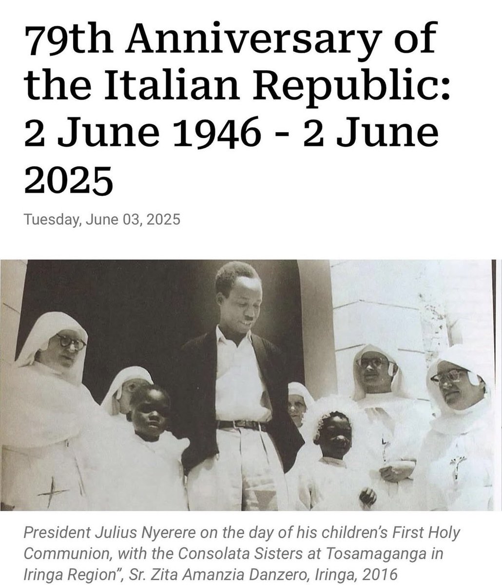 Brian Robert Mushi (@__brianroberts) on Twitter photo Honored to attend the 79th Anniversary of the Italian Republic & 64 years of 🇮🇹🇹🇿 relations <a href="/ItalyinTanzania/">Ambasciata d'Italia in Tanzania</a> , hosted by H.E. Giuseppe Coppola & graced by H.E. Dr. Dr. Damas Ndumbaro. Grateful to join with fellow <a href="/EUYSBTanzania/">European Union Youth Sounding Board in Tanzania</a> members.
#ItalyTanzania #EUYSB #Diplomacy Honored to attend the 79th Anniversary of the Italian Republic & 64 years of 🇮🇹🇹🇿 relations <a href="/ItalyinTanzania/">Ambasciata d'Italia in Tanzania</a> , hosted by H.E. Giuseppe Coppola & graced by H.E. Dr. Dr. Damas Ndumbaro. Grateful to join with fellow <a href="/EUYSBTanzania/">European Union Youth Sounding Board in Tanzania</a> members.
#ItalyTanzania #EUYSB #Diplomacy