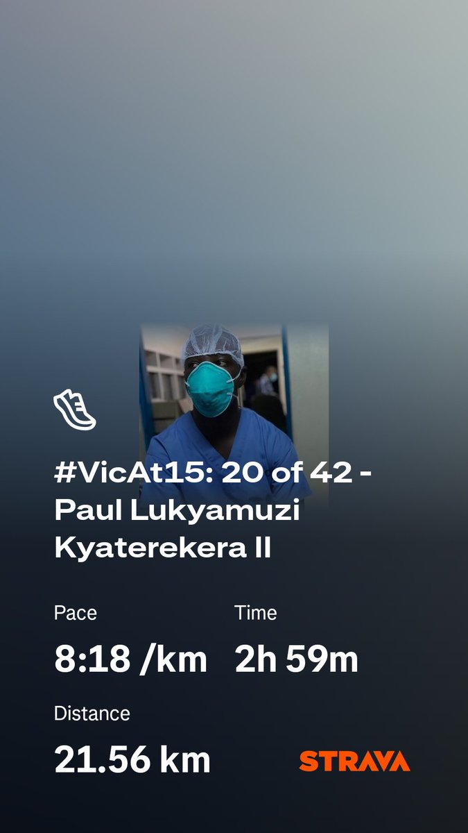 RicOkello's tweet photo. #VicAt15: 20 of 42 - Paul Lukyamuzi Kyaterekera II 

We are making 15 years at @rctlakevictoria in Nov 2025.  🏃‍♂️15 km for each of the 42 members.

This one's for Dr. @lukyamuzipaul.

Run powered by @just_katogo. Pass by Valley Courts, New Port Bell Road, for your healthy meals. https://t.co/IEfbXSP2Ti