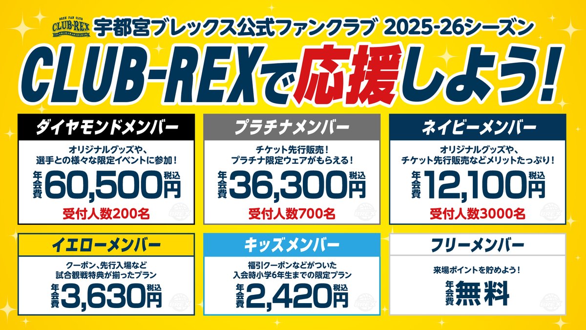 宇都宮ブレックス Brex ダイヤモンド ファンクラブ特典セット