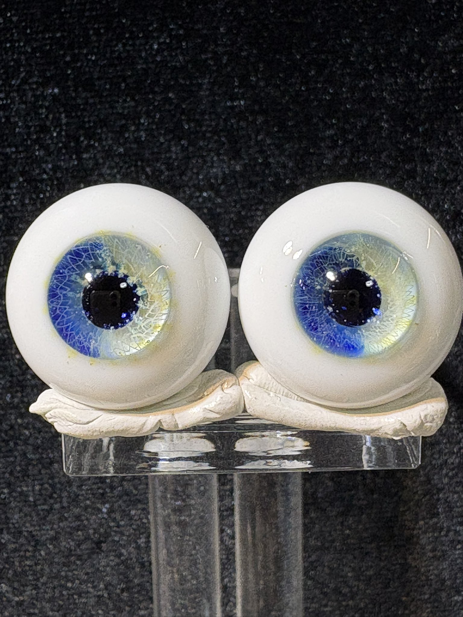波岡恵子 グラスアイ 14mm 深め 人形 ドールアイ ドール