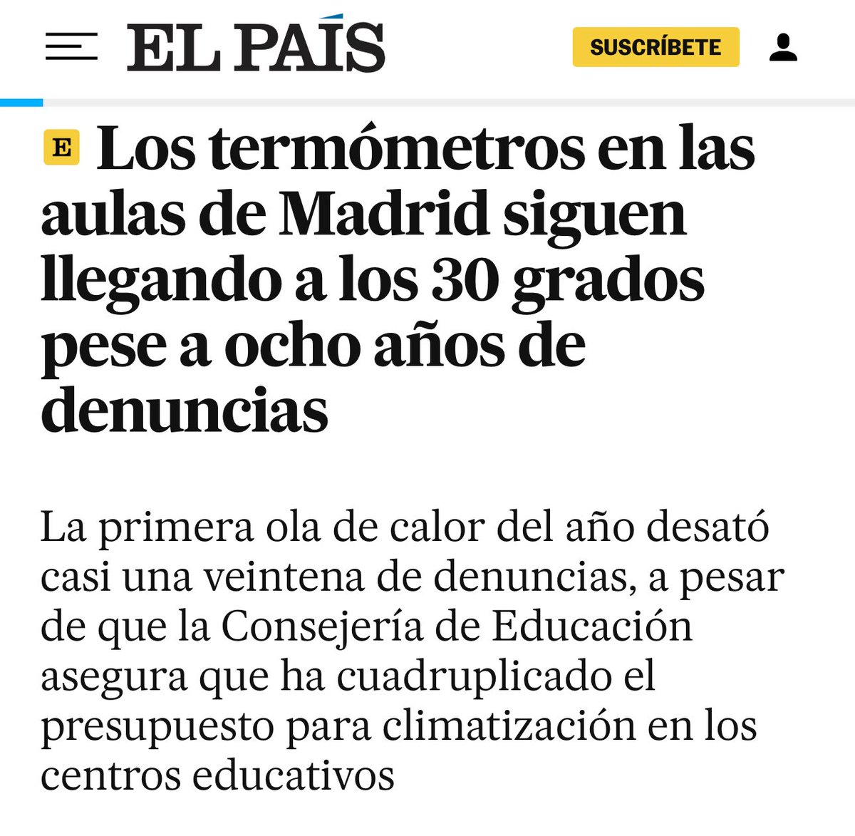 ‼️ En 2017 el Gobierno del PP decía que los niños llevaran abanicos al cole.

🌡️ 8 años después: 32° en las aulas, niños hospitalizados por insolación y Ayuso invierte 48€ por centro en climatización.

A este ritmo tardarán 20 años. Los abanicos siguen siendo su única solución.