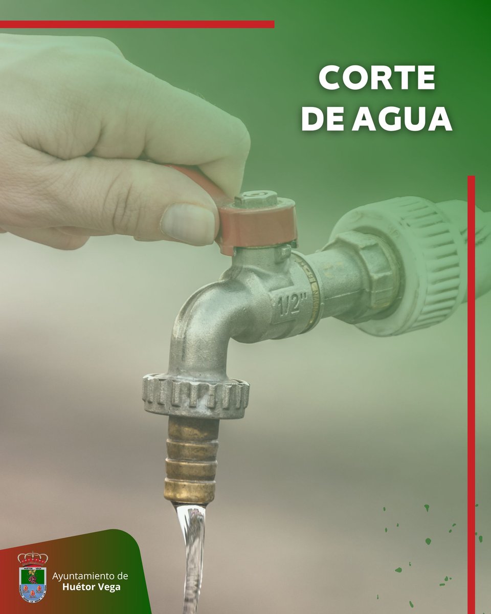 🚱 Corte de Agua en Huétor Vega
EMASAGRA informa de una avería que afecta al suministro en las calles Soleares, Gustavo Adolfo Bécquer y Peteneras. 

🕒 Se prevé que esté solucionada antes de las 10:30 h.

📞 Para más información: 900 444 342

#AyuntamientoDeHuétorVega