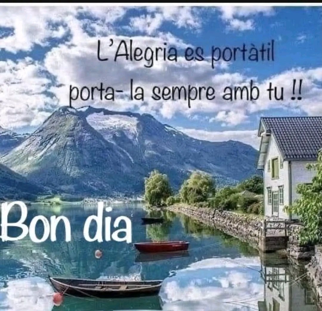 L'alegria és com el portàtil no té olvides mai,bon dia
