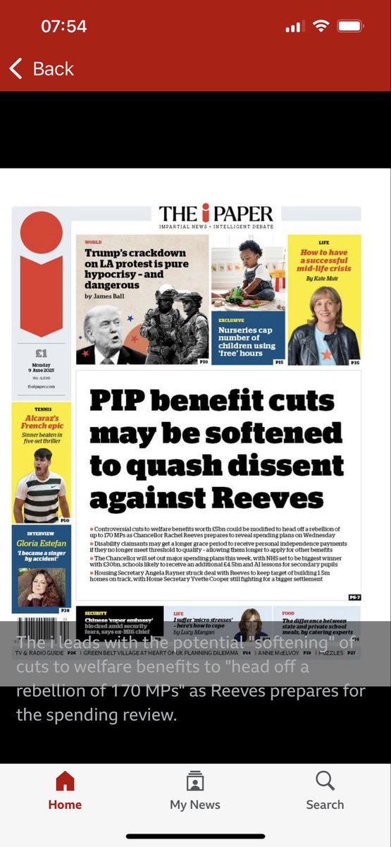 Rumours of potential"softening" of cuts to disability benefits to head off a rebellion of 170 MPs. 

Claimants may get a longer grace period to receive PIP if they no longer meet the threshold to qualify- allowing them longer to apply for other benefits.