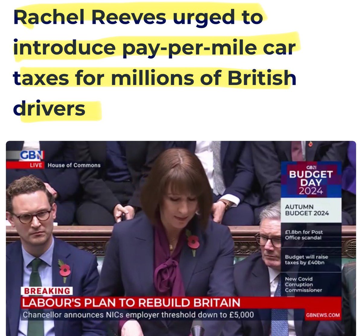 TAX - Remember when pay-per-mile was just a WEF ‘Conspiracy theory’?

Well it’s now being pushed as a plan for government to raise £BILLIONS in even more taxes.

Oh.