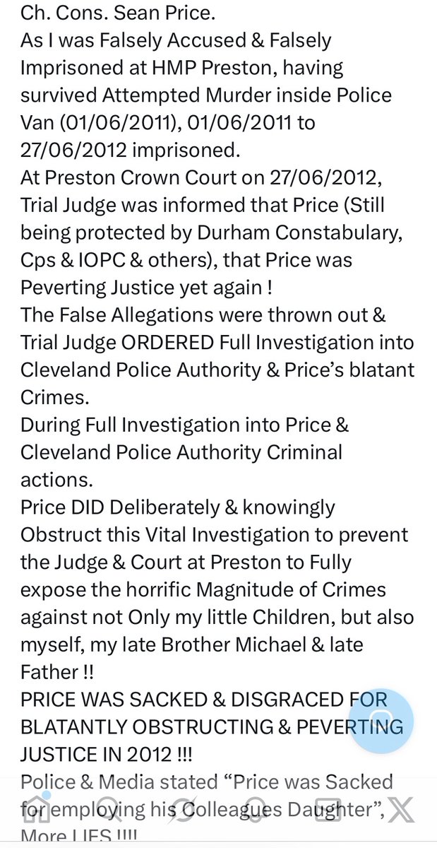 standing_l53868's tweet photo. Also Filing for immediate arrest of Sacked Disgraced former Ch.Cons. Sean Price Drug dealing associates in his Safe house 2006 after the attempted murder, barbaric beatings, torture & rape of my little children 2004 to 2006.
Images of my children on social media in 2011, described by my then MP as “Vile, Lurid & Pornographic”.