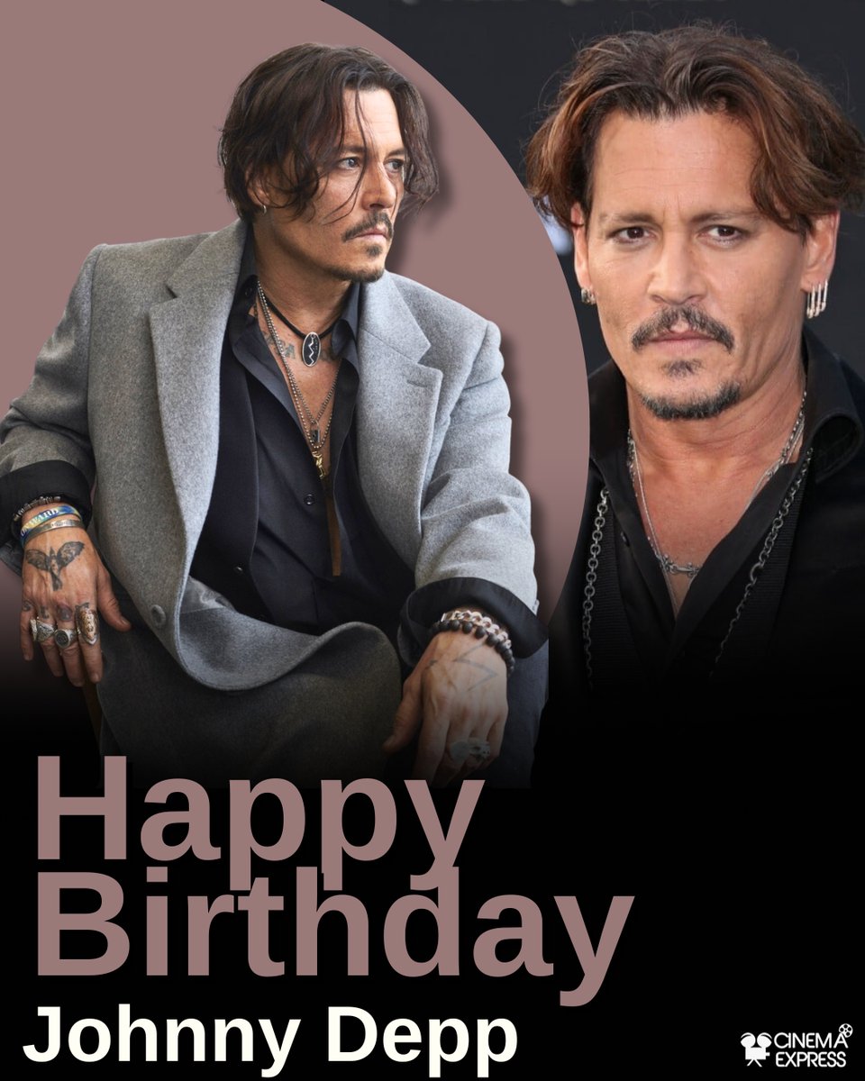 XpressCinema's tweet photo. #JohnnyDepp is a versatile actor known for his unique and memorable roles🌟

He gained fame with #PiratesoftheCaribbean as the iconic #CaptainJackSparrow ☠️ 
His performances in Edward Scissorhands, Sweeney Todd, and Finding Neverland showcase his range.
Depp is celebrated for bringing depth and originality to every character he plays💫

#HappyBirthdayJohnnyDepp #JohnnyDepp #PiratesOfTheCaribbean #EdwardScissorhands #SweeneyTodd #HollywoodLegend #VersatileActor #CinemaExpress