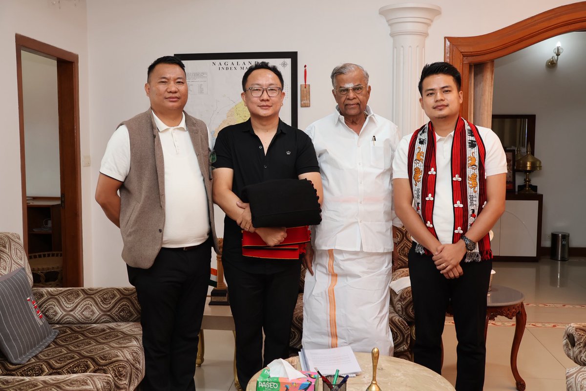 Truly honoured to meet our Governor today. As a musician, it means a lot when leaders take time to acknowledge artists like us. His humility and encouragement towards small musicians like us is deeply inspiring. @rajbhavankohima <a href="/LaGanesan/">La.Ganesan</a>