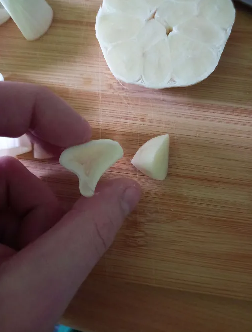So I started cooking and how come I can just perfectly slip out the garlic cloves instead of peeling it?