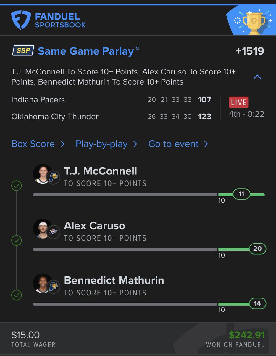 hollywood_picks's tweet photo. BANGGGGG!!! ✅✅✅ my pacers lost but we won! 🫡💰

$10 VIP DISCORD: https://t.co/Hcs8r8M1qi https://t.co/9AjFJiHhrO