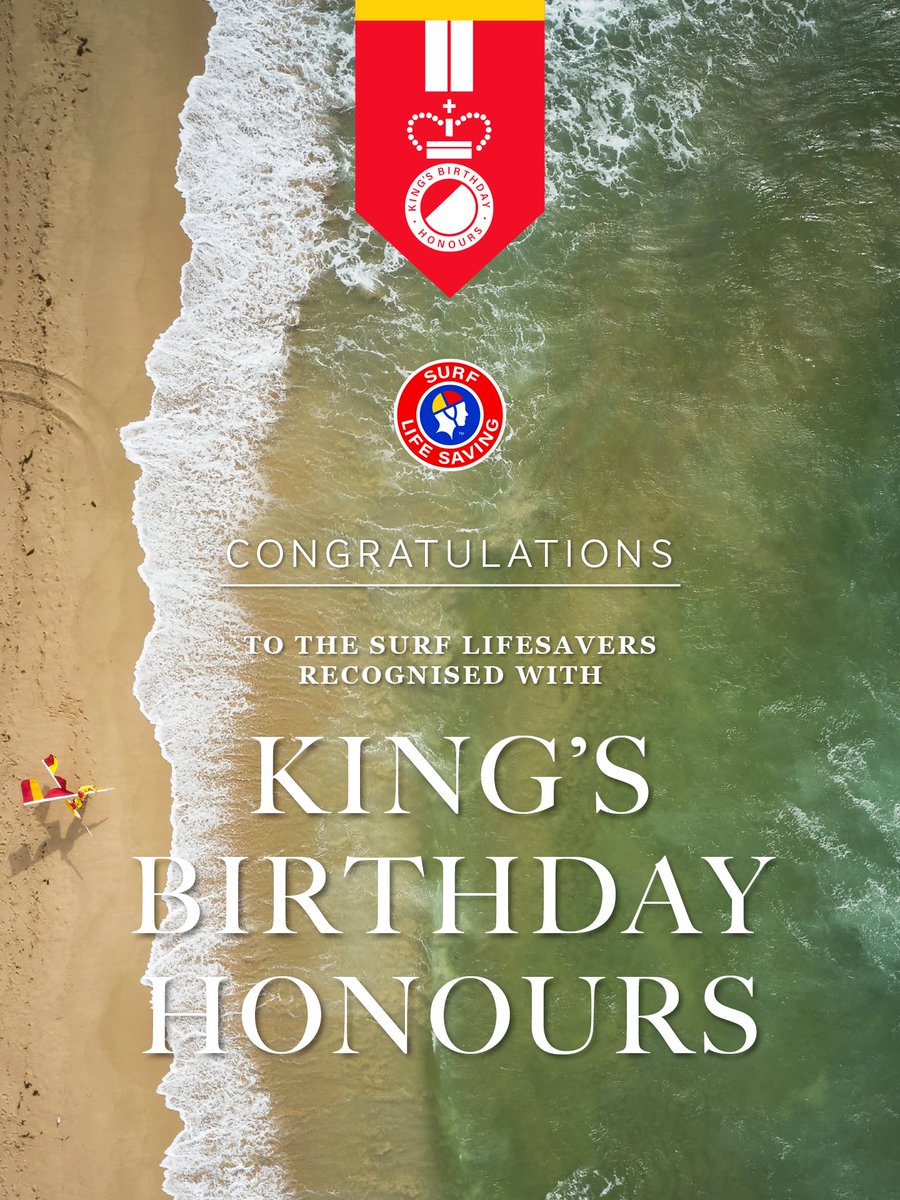 SLSAustralia's tweet photo. Congratulations to the Surf Life Saving Members who have been recognised for their outstanding service with King's Birthday Honours! 

Click here to read more: https://t.co/WtkDj703WE https://t.co/SM8WbIqURi