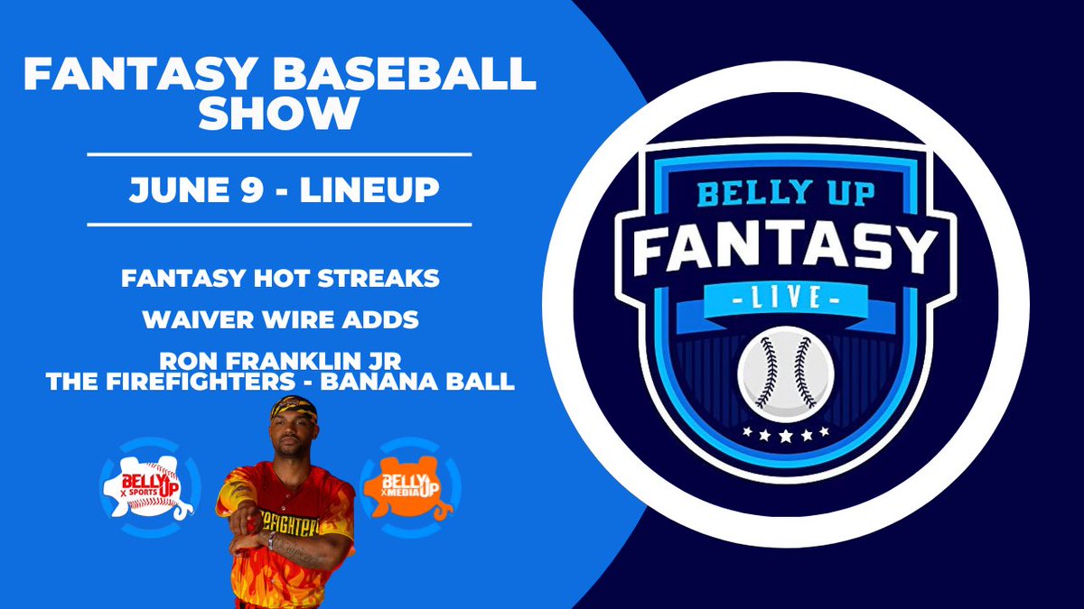 Monday night the Belly Up Fantasy Baseball crew dives into <a href="/BananaBall_/">Banana Ball</a> by chatting with the Firefighters own <a href="/RonFranklinjr/">RFJ🤧</a>