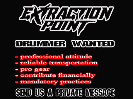 So we're on the search for a drummer. If you're interested hit us up. We have a practice spot in Lombard,IL.