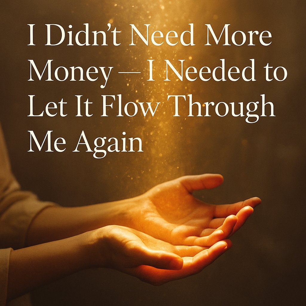 MysticrystNic's tweet image. I didn’t need more money.
I needed to stop holding and start flowing.
This meditation reconnected me to continuous abundance.
🔗 nicolesritual.gumroad.com/l/golden-strea…

#GoldenStream #ProsperityFlow #EnergeticWealth