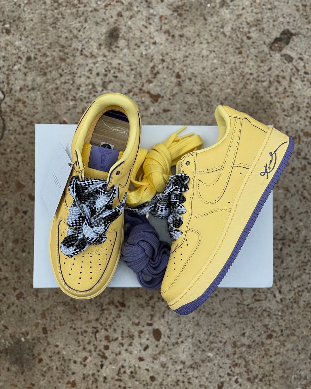 Nike Kobe Bryant Air Force 1 Soft Yellow JustFreshKicks on X